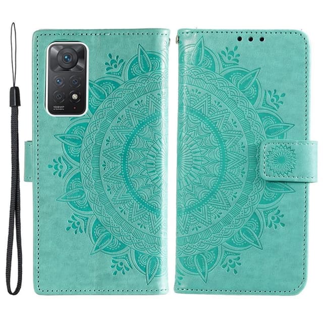 SKALO Xiaomi Redmi Note 11 Pro Mandala Plånboksfodral - Turkos