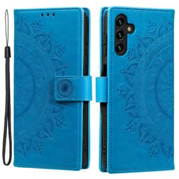 SKALO Samsung A13 5G Mandala Flip Cover - Blå