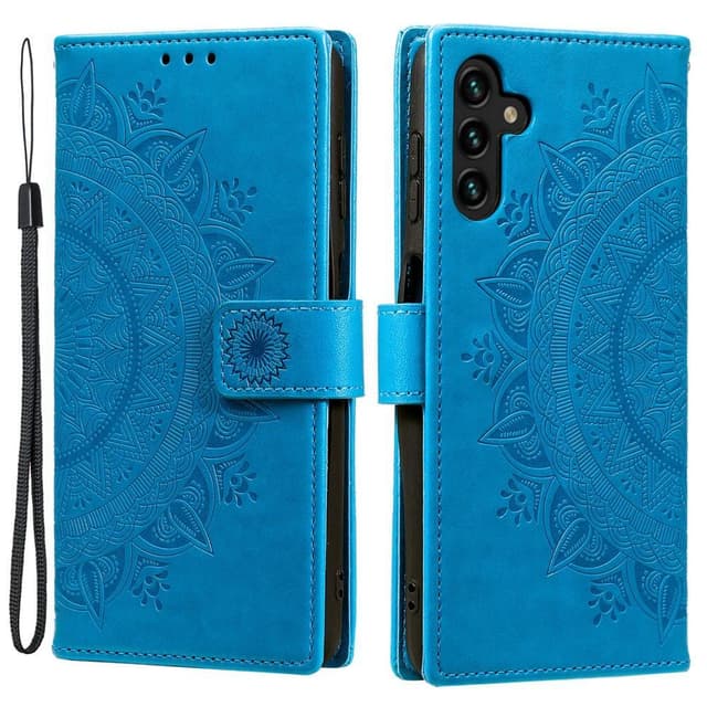 SKALO Samsung A13 5G Mandala Flip Cover - Blå