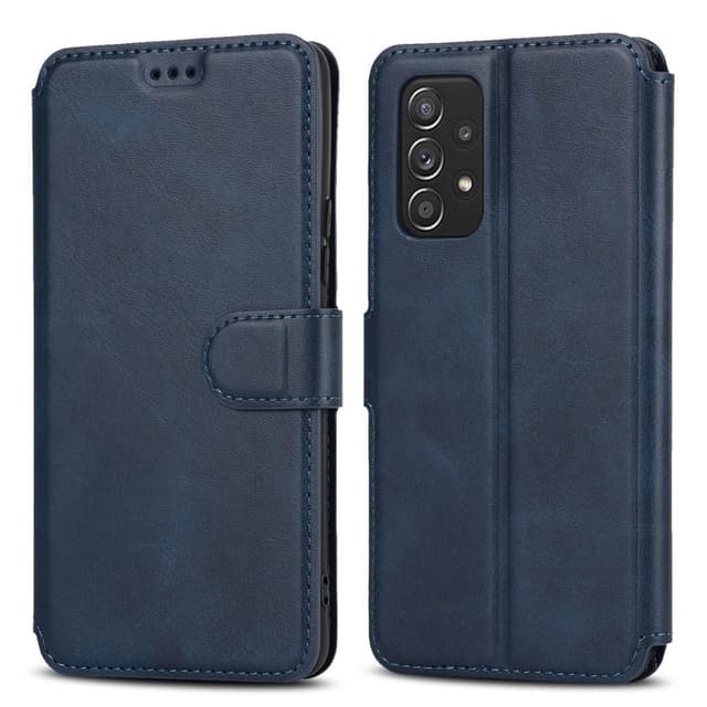 SKALO Samsung A53 5G Premium Cut Flip Cover - Blå