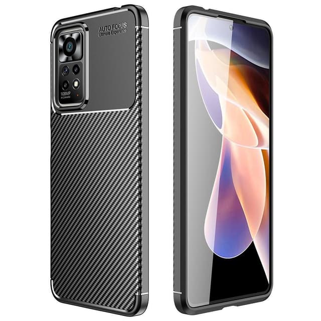 SKALO Xiaomi Redmi Note 11 Pro Carbon Fiber TPU cover - Sort