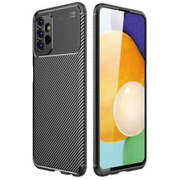 SKALO Samsung A13 4G Carbon Fiber TPU-suojakuori - Musta