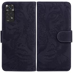 SKALO Xiaomi Redmi Note 11 Embossed Tiger Plånbok - Svart
