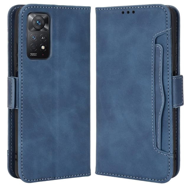 SKALO Xiaomi Redmi Note 11 Pro 6-FACK Plånboksfodral - Blå