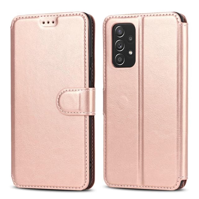 SKALO Samsung A53 5G Premium Cut Flip Cover - Rosa guld