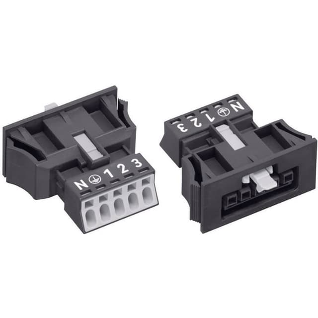 WAGO 890-705 Strømstik WINSTA MINI Tilslutning, lige Samlet poltal: 4 + PE 16 A Sort 1 stk