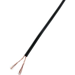 TRU COMPONENTS 93030c532 Flätad kabel 2 x 1 mm² Svart