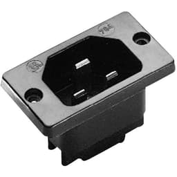 Kaiser 784/sw Varmapparat-stik (C15A/C16A) 784 Stik, indbygning lodret Samlet poltal: 2 + PE 16 A Sort 1 stk