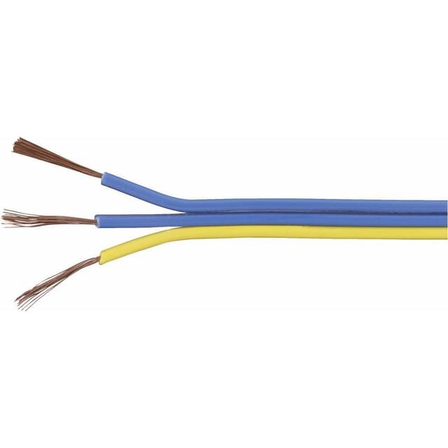 TRU COMPONENTS 1567055 Flätad kabel 3 x 0.14 mm² Blå,