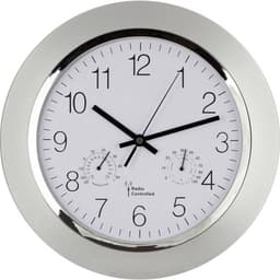 EUROTIME 56004 DCF Väggklocka 34 cm x 5 cm Silver