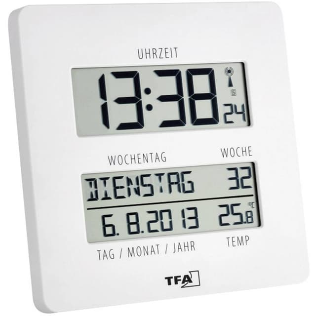 TFA Dostmann 60.4509.02 Radio Vægur 27 mm x 195 mm x