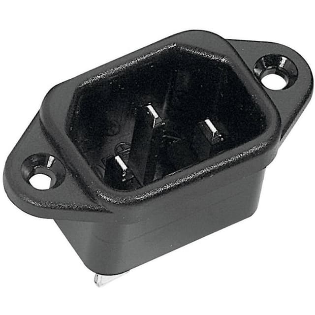 K & B 42R024212 IEC-stik 42R Stik, indbygning lodret Samlet poltal: 2 + PE 10 A Sort 1 stk
