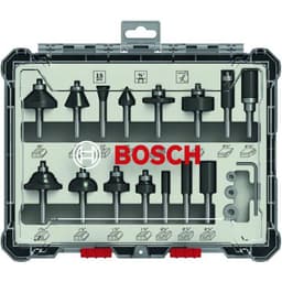 Bosch 15-delars mixed fräs set ¼$ skaft Bosch