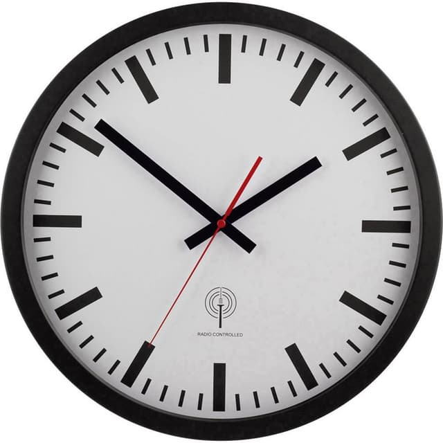 EUROTIME 56862 Radio Vægur 40 cm Sort