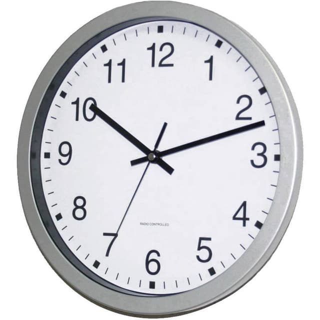 EUROTIME 56831-07 Radio Vægur 30 cm x 4.3 cm Sølv
