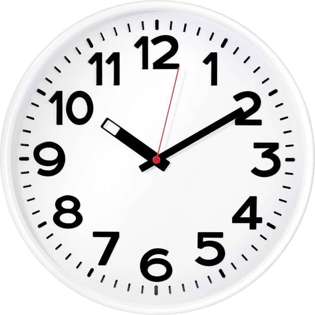 EUROTIME 82321 Kvarts Väggklocka Vit