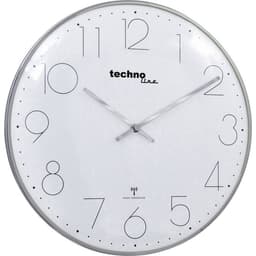 Techno Line WT 8235 chrom-optik DCF Väggklocka 350 mm x