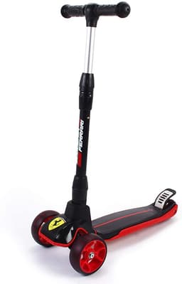 Ferrari sammenklappelig tvilling scooter til børn - rød.