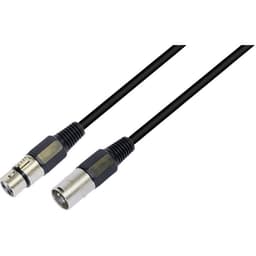 Paccs XLR Forbindelsesledning [1x XLR-tilslutning - 1x XLR-stik] 25.00 m Sort