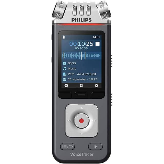 Philips DVT-7110 Digital Diktafon Optagetid (max.) 2147 h Antracit, Krom