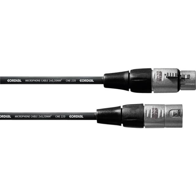 Cordial CFM 0,5 FM XLR Forbindelsesledning [1x XLR-tilslutning - 1x XLR-stik] 0.50 m Sort