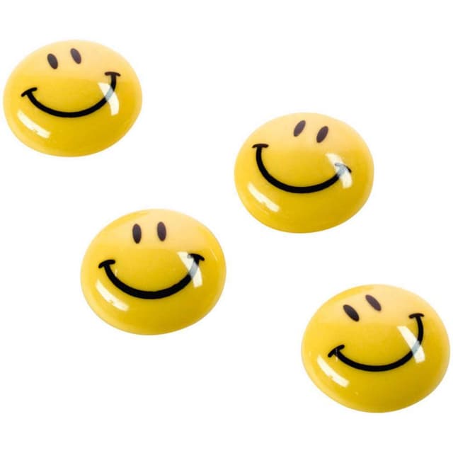 Magnetoplan Magnet Smiley (Ø) 40 mm rund Gul 4 st 16673