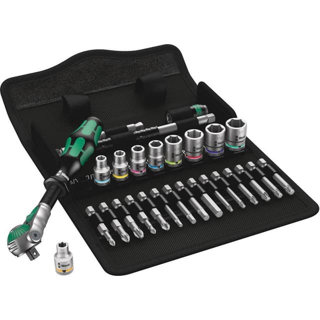Wera 8100 SA 9 Zyklop Hylsnyckelsats imperial 28 delar