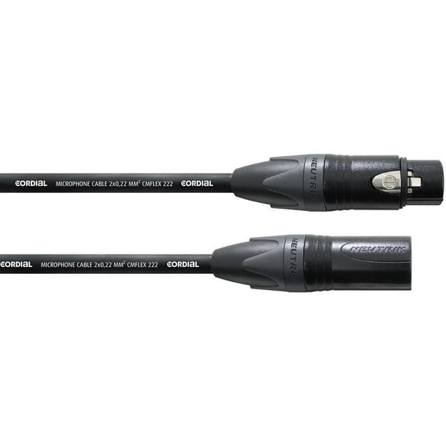 Cordial CPM 1 FM-FLEX XLR Forbindelsesledning [1x XLR-tilslutning - 1x XLR-stik] 1.00 m Sort