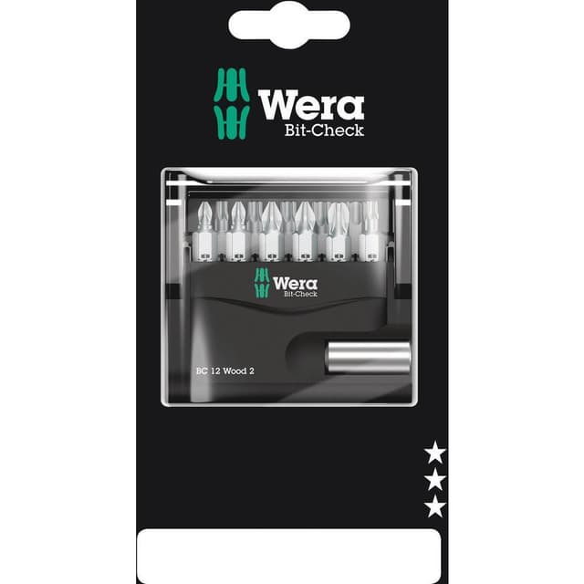 Wera Bit-Check 12 Wood 2 SB 05136391001 Bit-Set 12