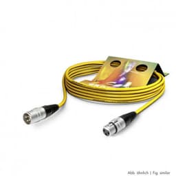 Sommer Cable SGHN-0600-GE XLR Tilslutningskabel [1x XLR-bøsning 3-polet - 1x XLR-stik 3-polet] 6.00 m Gul