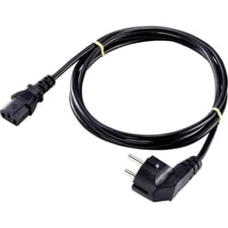 Sygonix SY-5043492 IEC Anslutningskabel Svart 2.00 m