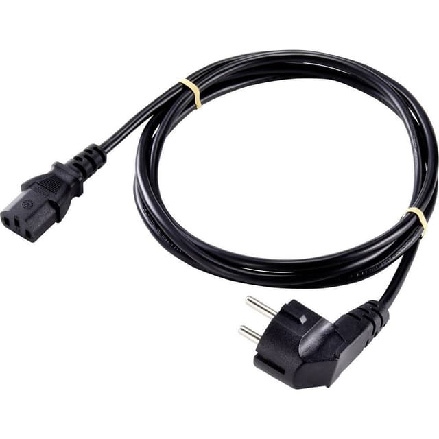Sygonix SY-5043492 IEC Anslutningskabel Svart 2.00 m