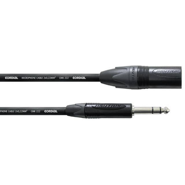 Cordial CPM 5 MV XLR Adapterkabel [1x XLR-stik - 1x Jackstik 6,3 mm] 5.00 m Sort