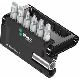 Wera Bit-Check 7 Universal 3 05340322001 Bitsæt 7 dele Kærv, Krydskærv Phillips, Indvendig firkant