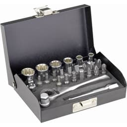 TOOLCRAFT Hylsnyckelsats metrisk 1/4 23 delar 820928