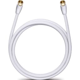Antenner, SAT Tilslutningskabel [1x F-stik - 1x F-stik] 4.00 m 110 dB forgyldte stik Hvid Oehlbach Easy Connect