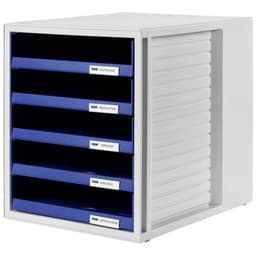 Förvaringsbox SKÅP-SET, DIN A4 och större, 5 öppna