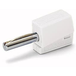 WAGO Banankontakt Kontakt hane rak Stift-Ø: 4 mm Vit 1