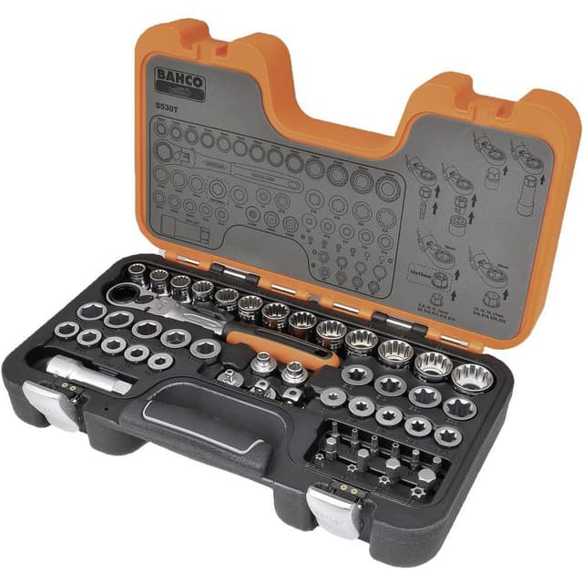 Bahco Hylsnyckelsats 53 delar S530T
