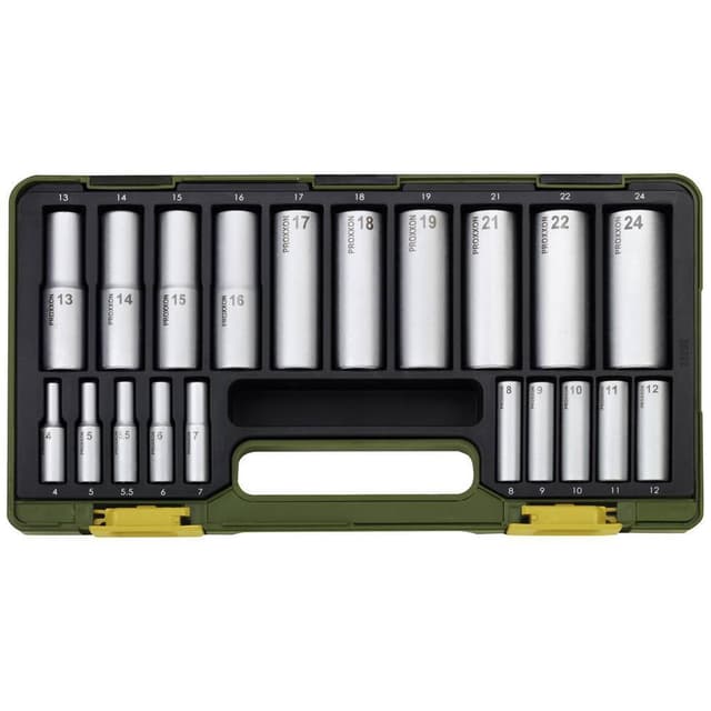 Proxxon Hylsnyckelsats 1/2, 1/4 20 delar 23292