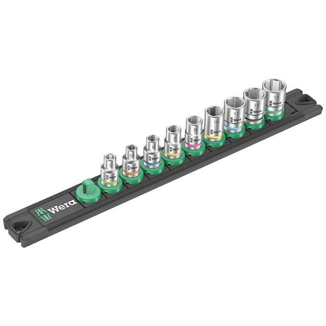 Wera A 4 Zyklop Hylsnyckelsats imperial 1/4 9 delar