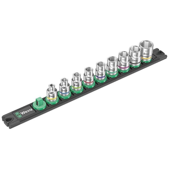Wera B Imperial Hylsnyckelsats imperial 3/8 9 delar