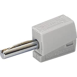 WAGO Banankontakt Kontakt hane rak Stift-Ø: 4 mm Grå 1
