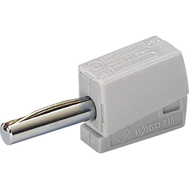 WAGO Banankontakt Kontakt hane rak Stift-Ø: 4 mm Grå 1
