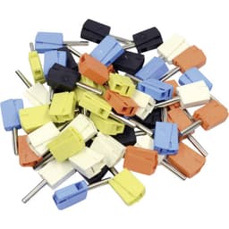 WAGO Bananstik Stik, lige Stift-diameter: 4 mm Sort, Gul, Blå , Hvid, Orange 50 stk