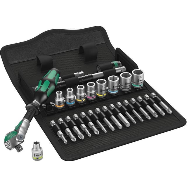 Wera 8100 SA Zyklop Speed Hylsnyckelsats metrisk 1/4 28