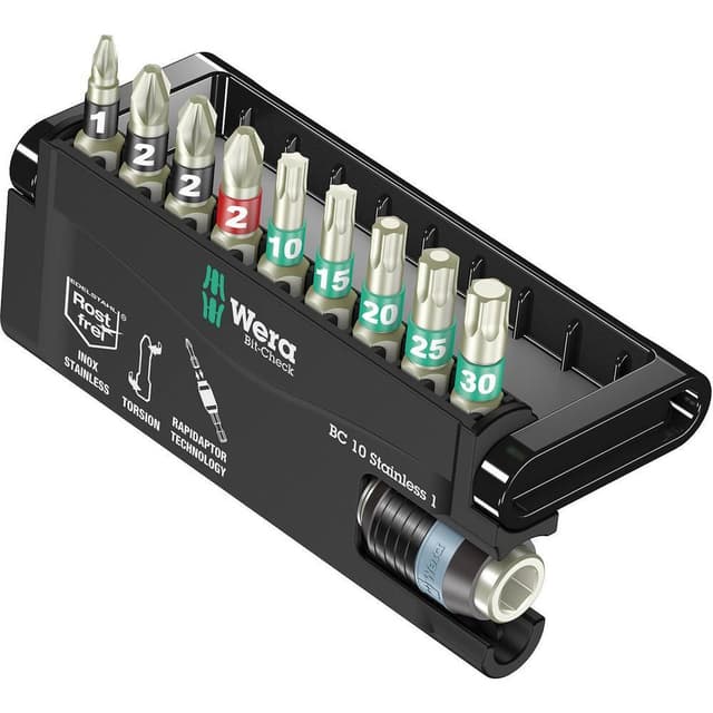 Wera BC 10/9 05071110001 Bit-Set 10 delar Spår,
