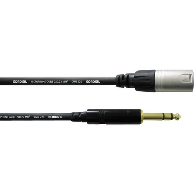 Cordial CFM3MV XLR Adapterkabel [1x XLR-stik - 1x Jackstik 6,3 mm] 3.00 m Sort