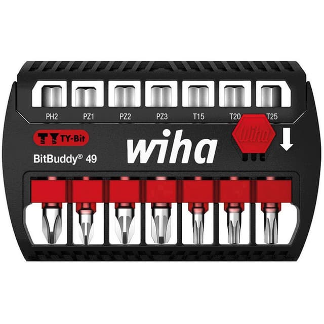 Wiha 42116 Bit-Set 7 delar Stjärnspår Phillips,