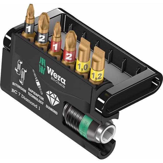 Wera Bit-Check 7 Diamond 1 05057416001 Bit-Set 7 delar